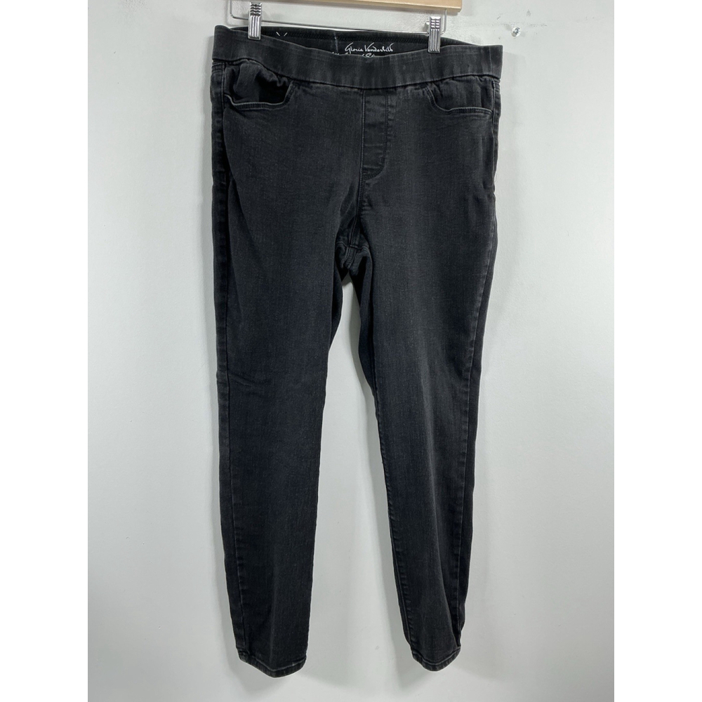 Womans Excellent Gloria Vanderbilt Slimming Effect Pullon Jeans 12 Blk 0226/C-5